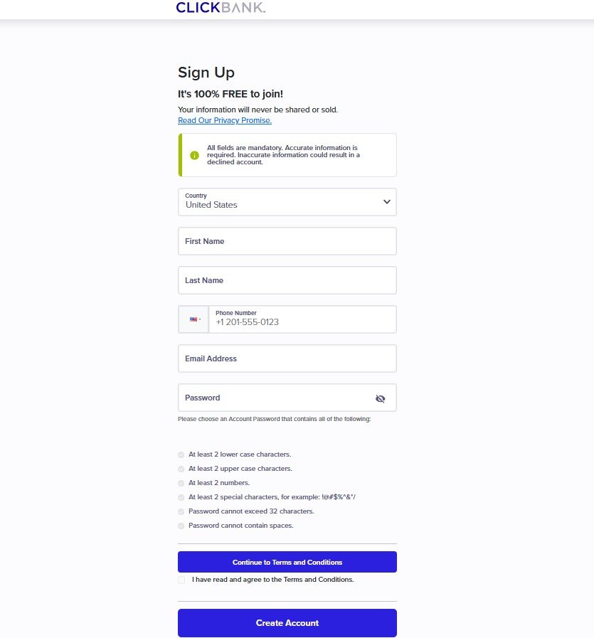 How to sign up for ClickBank affiliate marketing in 2025